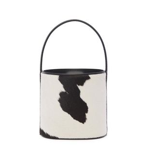 STAUD COW PRINT BUCKET BAG - RARE